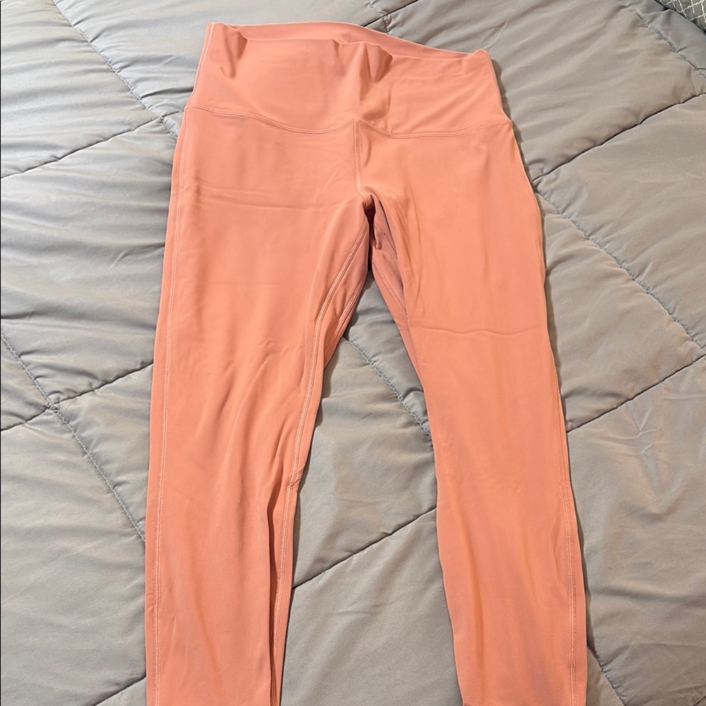 Lululemon Align 25 peach/orange leggings size 12